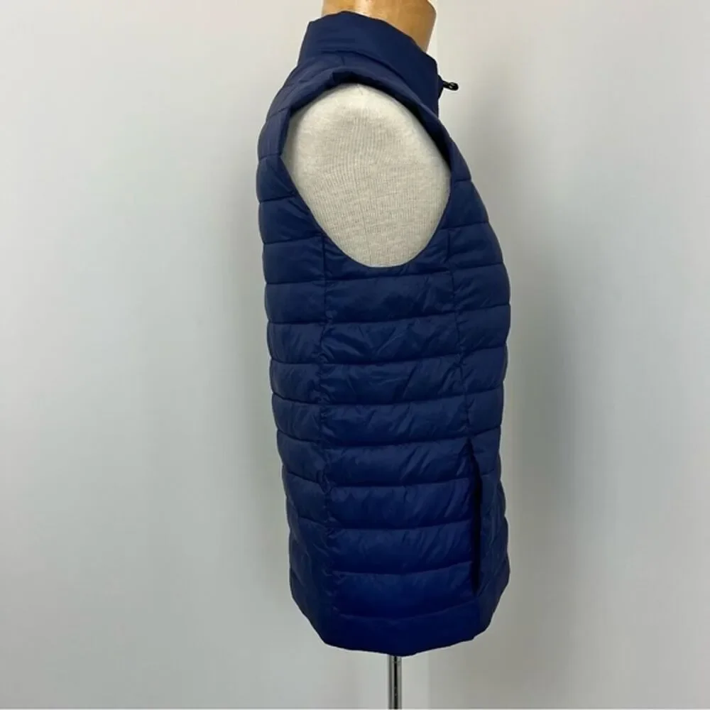 LANDs' END Blue Kids Insulated Down Alternative ThermoPlume Vest size M - Picture 2 of 8